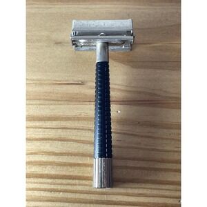 Vintage 1960's Schick Krona Safety Razor Grip Black Handle Shaving USA